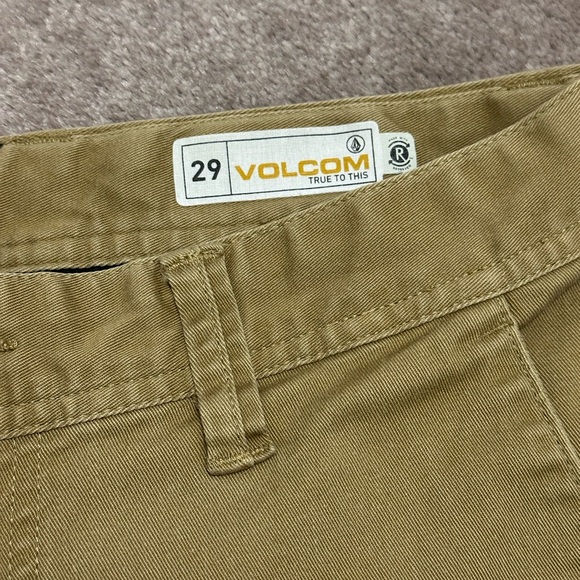 Volcom True To This Chino Pants Sz 29 Brown Casual Straight Leg Flat Front - Picture 1 of 14